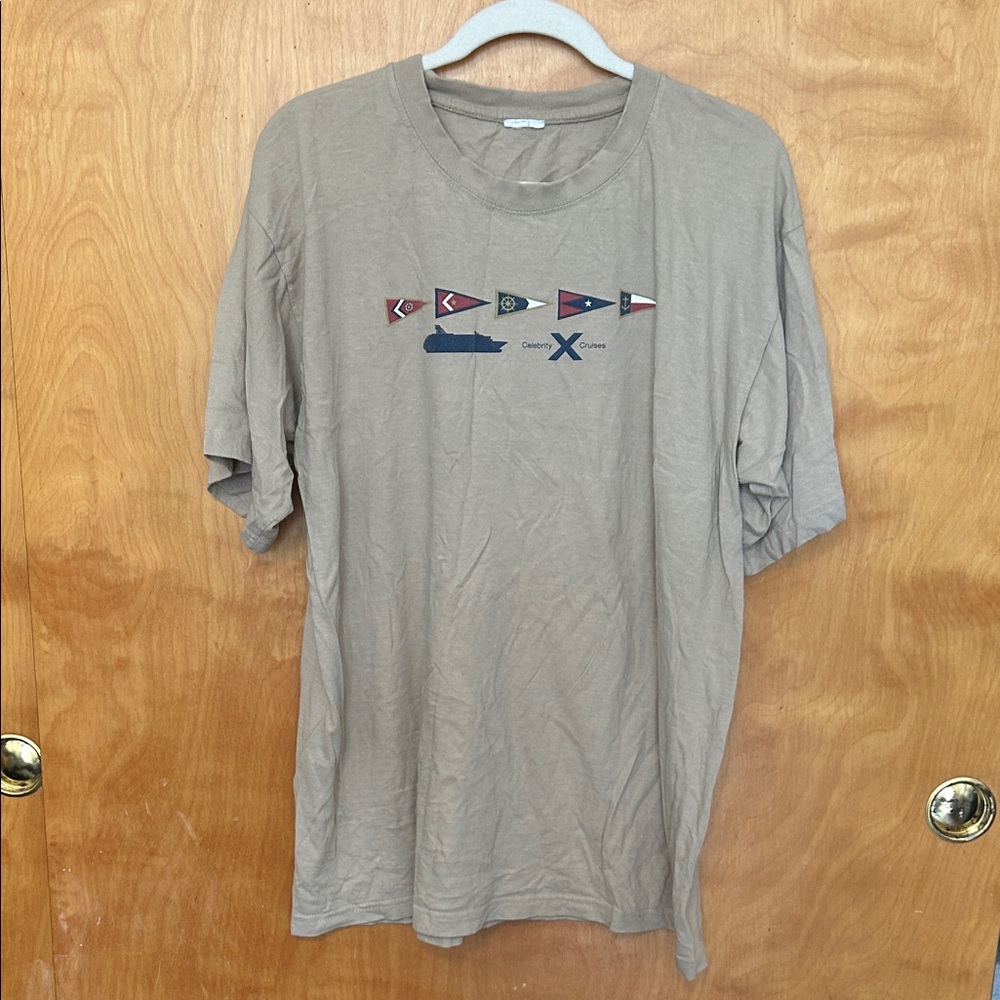 Men's Casual Tan Nautical Graphic Tee